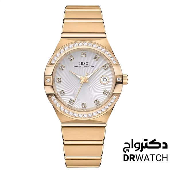 ساعت مچی زنانه ایبسو مدل IB9888-Gold-White