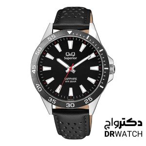 ساعت مچی مردانه بند چرمی کیو اند کیو مدل S08A-004PY