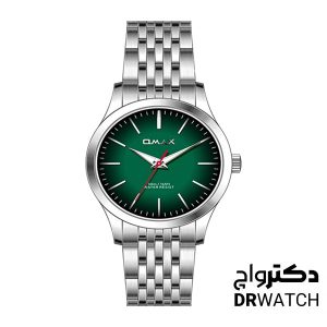 ساعت مچی زنانه نقره ای با صفحه سبز گرادینتی اوماکس مدل ACB102I00E