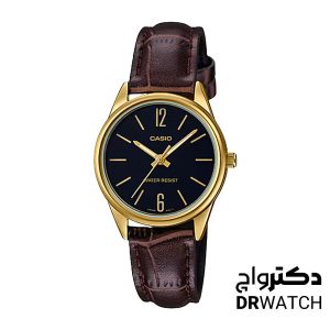 ساعت مچی زنانه بند چرمی کاسیو اصل مدل LTP-V005GL-1BU