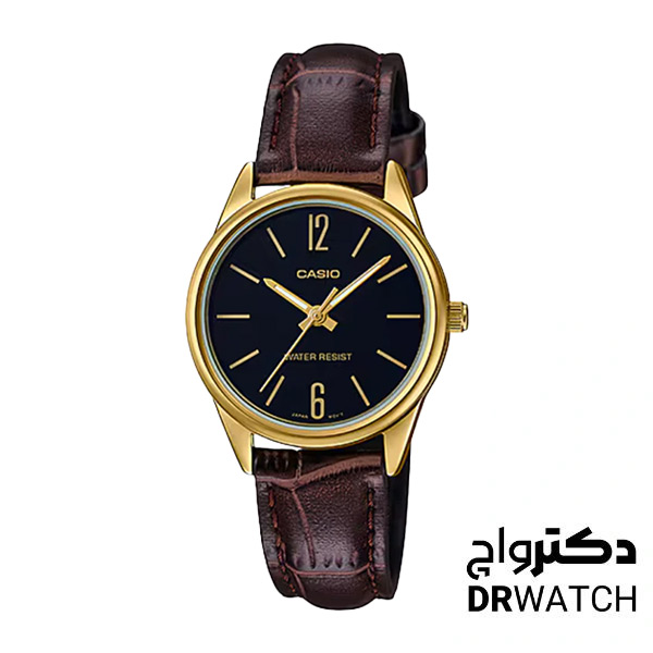 ساعت مچی زنانه بند چرمی کاسیو اصل مدل LTP-V005GL-1BU