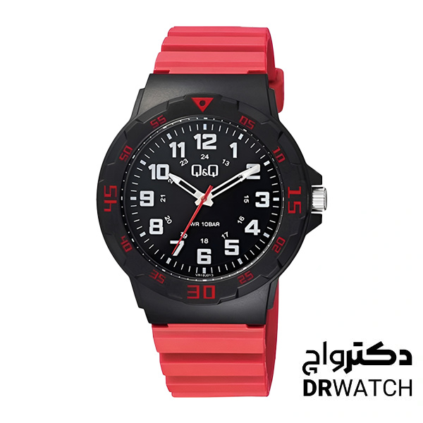ساعت مردانه اسپرت قرمز کیو اند کیو مدل VR18J013Y