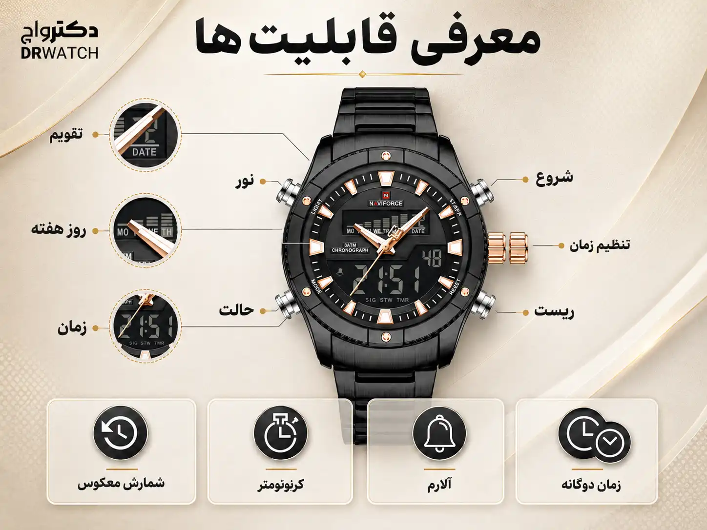 ساعت مچی مردانه نیوی فورس مدل NF9259