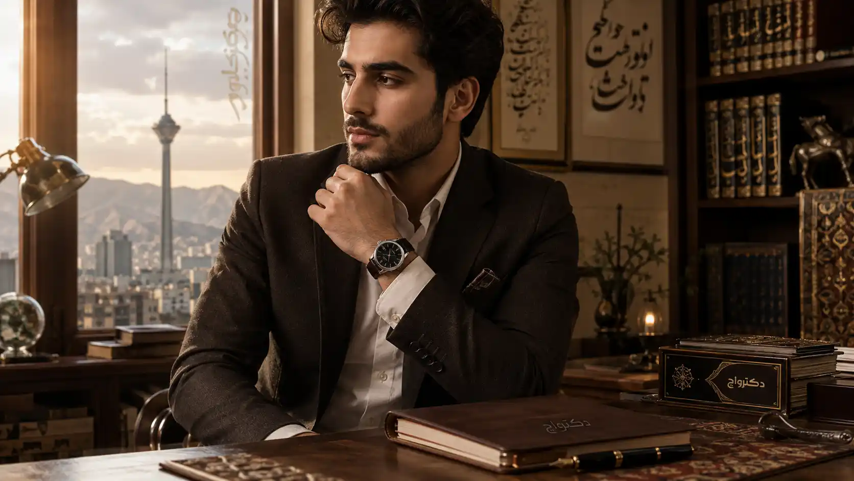 ساعت مچی چرمی مردانه